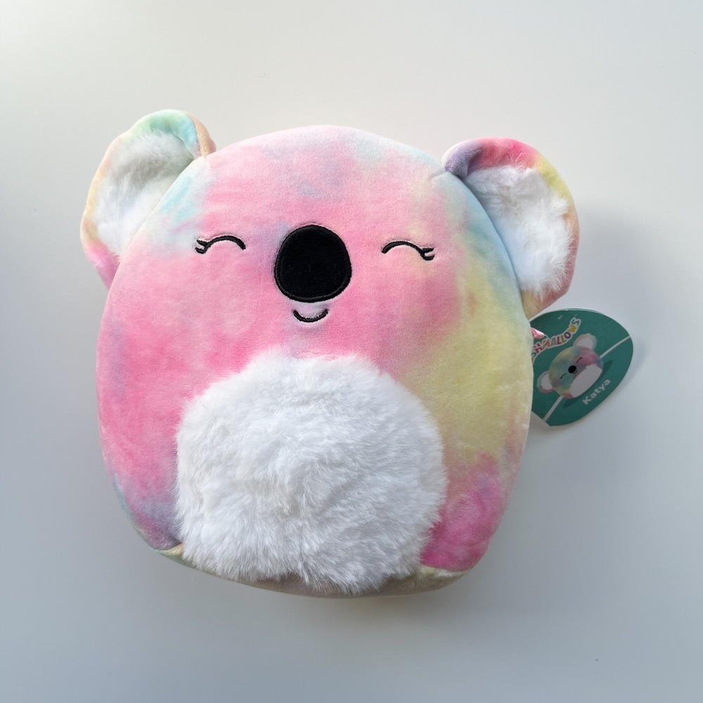 NWT‎ Squishmallows Katya Tie-Dye Koala Plush Toy Small 8" Multicolor